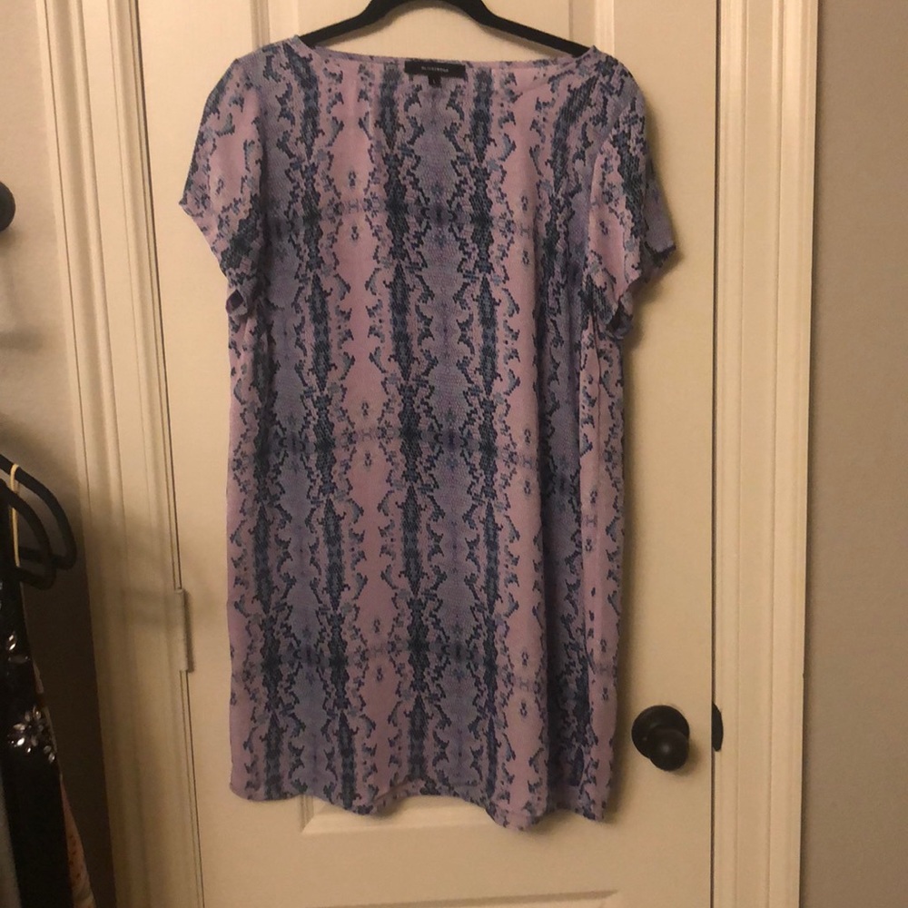 Snake print shift dress